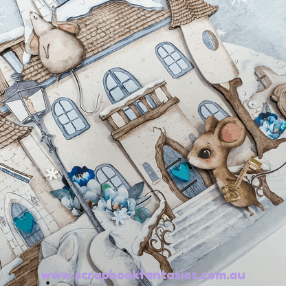 Snow Princess Saturday Night Scrap-Along Layered Castle Scrapbooking Kit - Saturday 22 July 2023