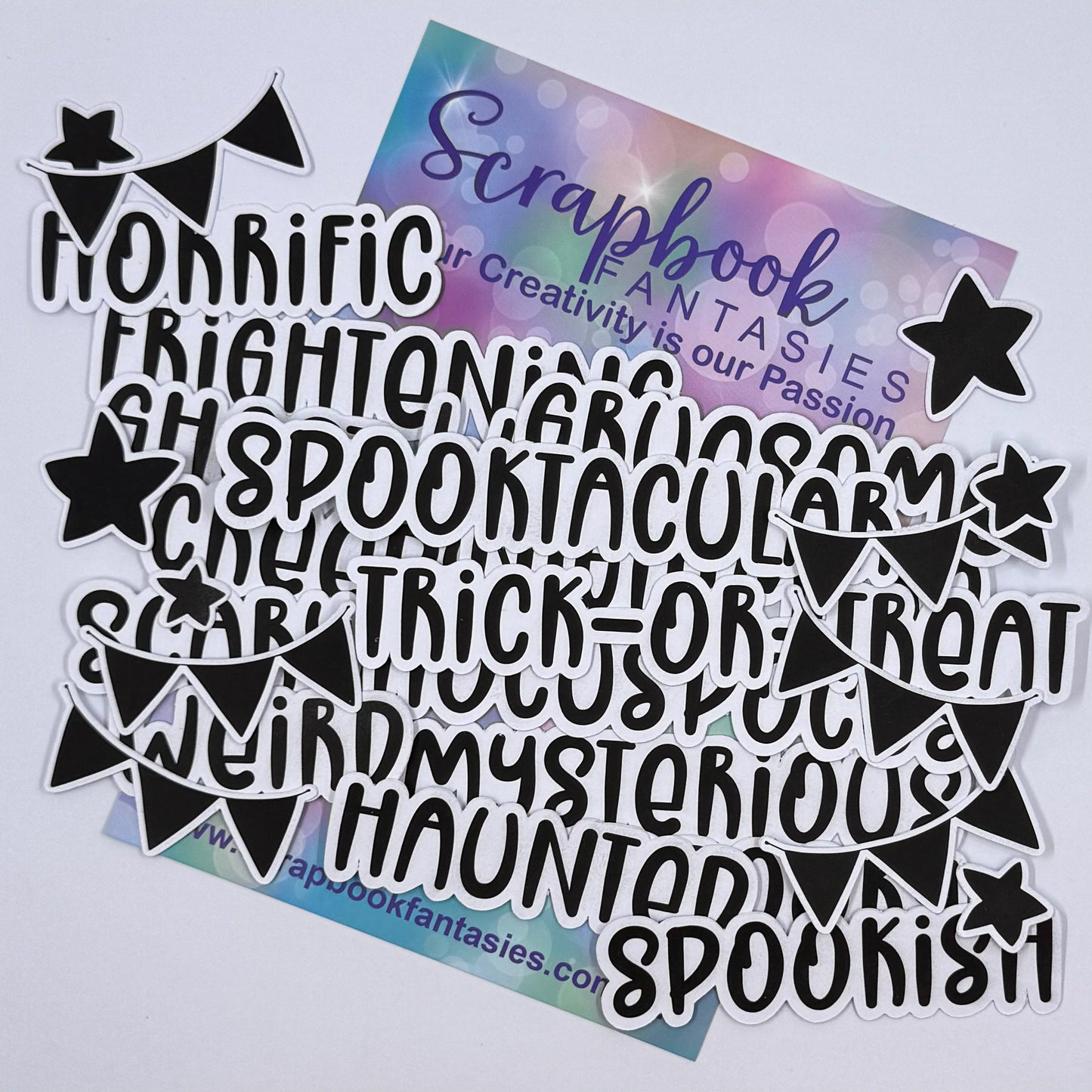 Spooktacular Colour-Cuts - Black Words (27 pieces) 20755