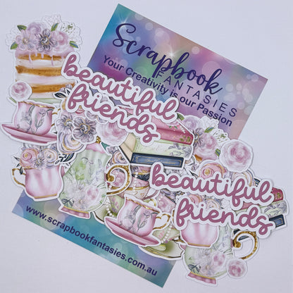 Springtime Tea Party Colour-Cuts - Beautiful Friends (24 pieces) 12013