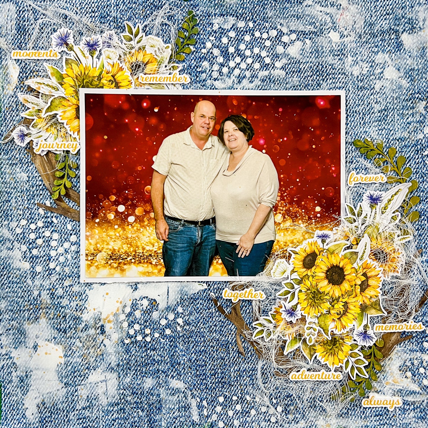 Sunflower Wreath Friday Night Scrap-Along Scrapbook Layout Kit by Alicia Redshaw - 16 January 2026