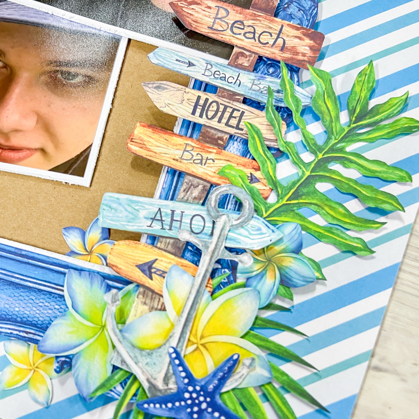 Sunlovin' Blue Frame Scrap-Along Scrapbook Layout Kit by Alicia Redshaw - 30 December 2025