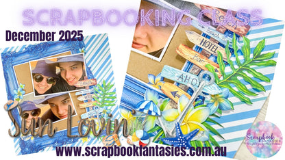 Sunlovin' Blue Frame Scrap-Along Scrapbook Layout Kit by Alicia Redshaw - 30 December 2025