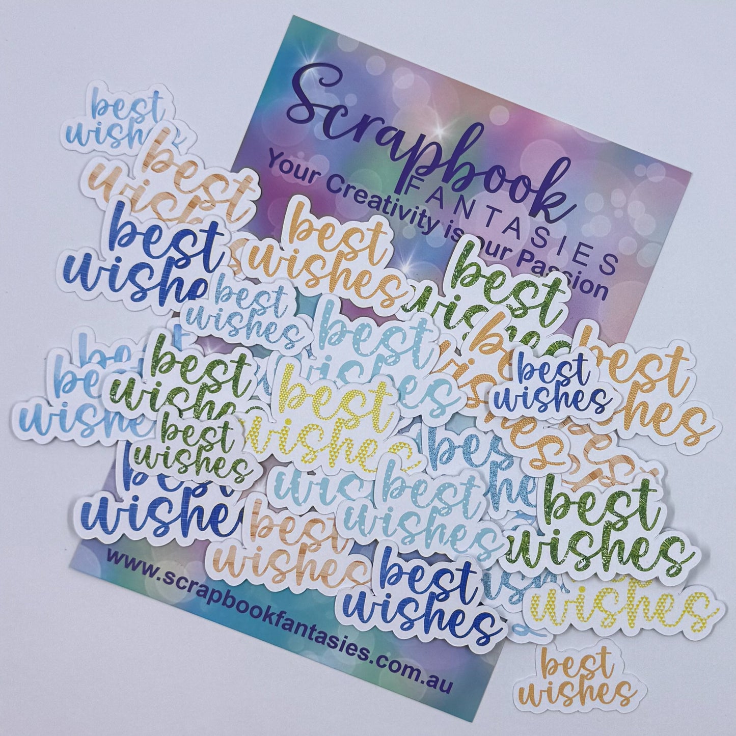 Sunlovin' Colour-Cuts - Best Wishes Sentiments (29 pieces) 20747