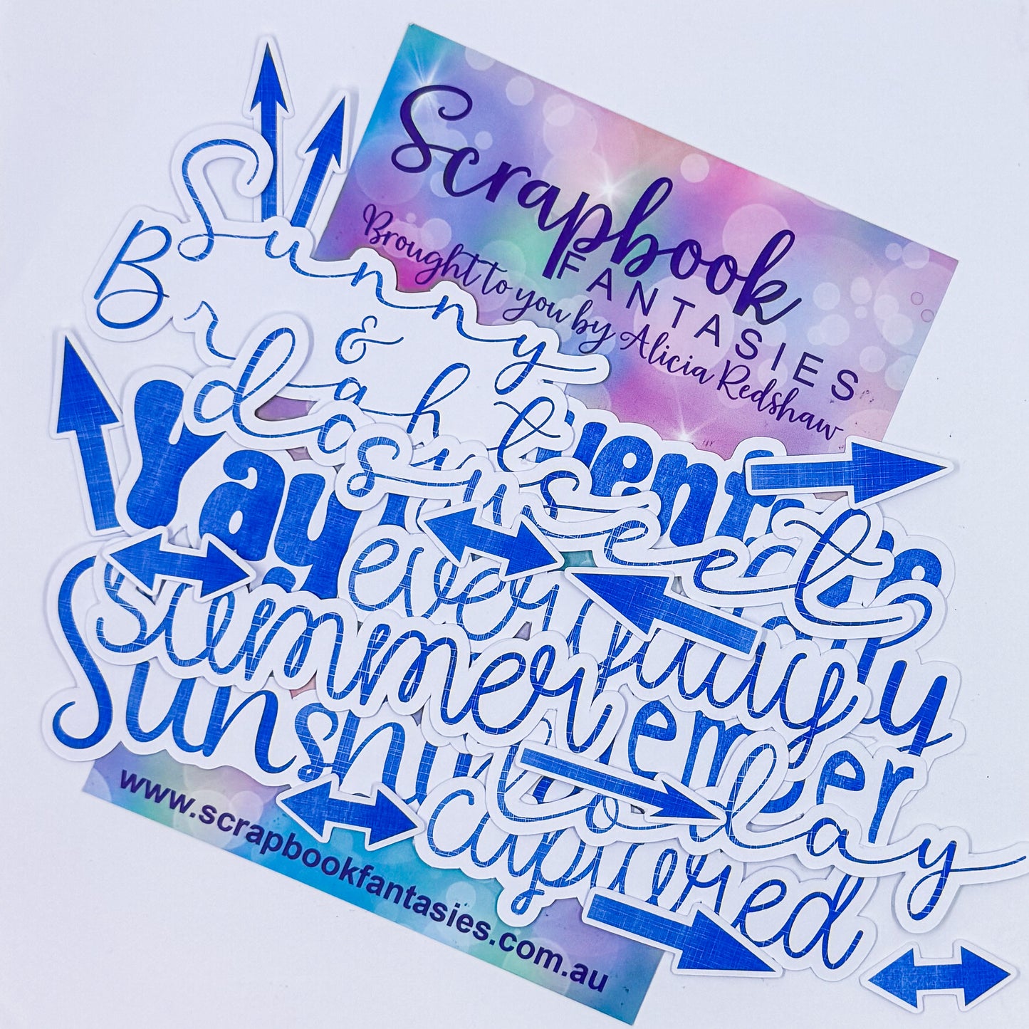 Sunlovin' Colour-Cuts - Everyday Words - Blue (24 pieces) 20723