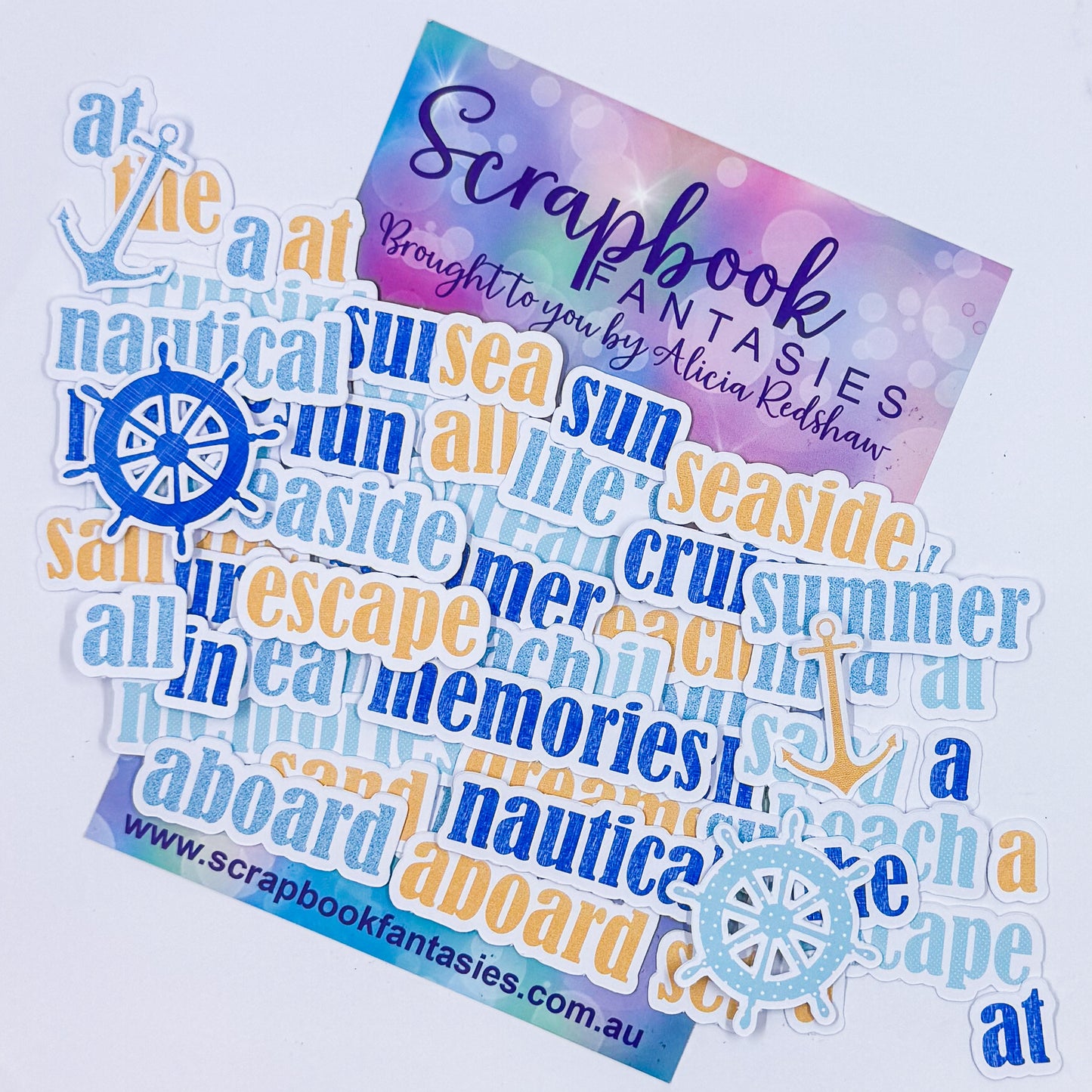 Sunlovin' Colour-Cuts - Nautical Words (64 pieces) 20720