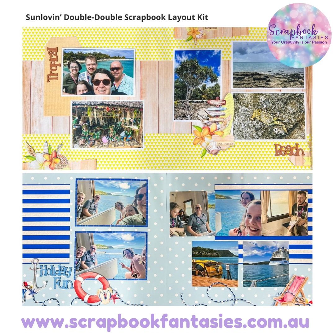 Sunlovin' Double-Double Scrapbook Layout Kit by Alicia Redshaw