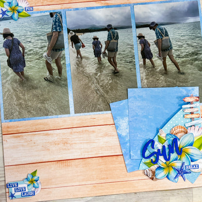 Sunlovin' Trio of Single Scrapbook Layouts Kit by Alicia Redshaw