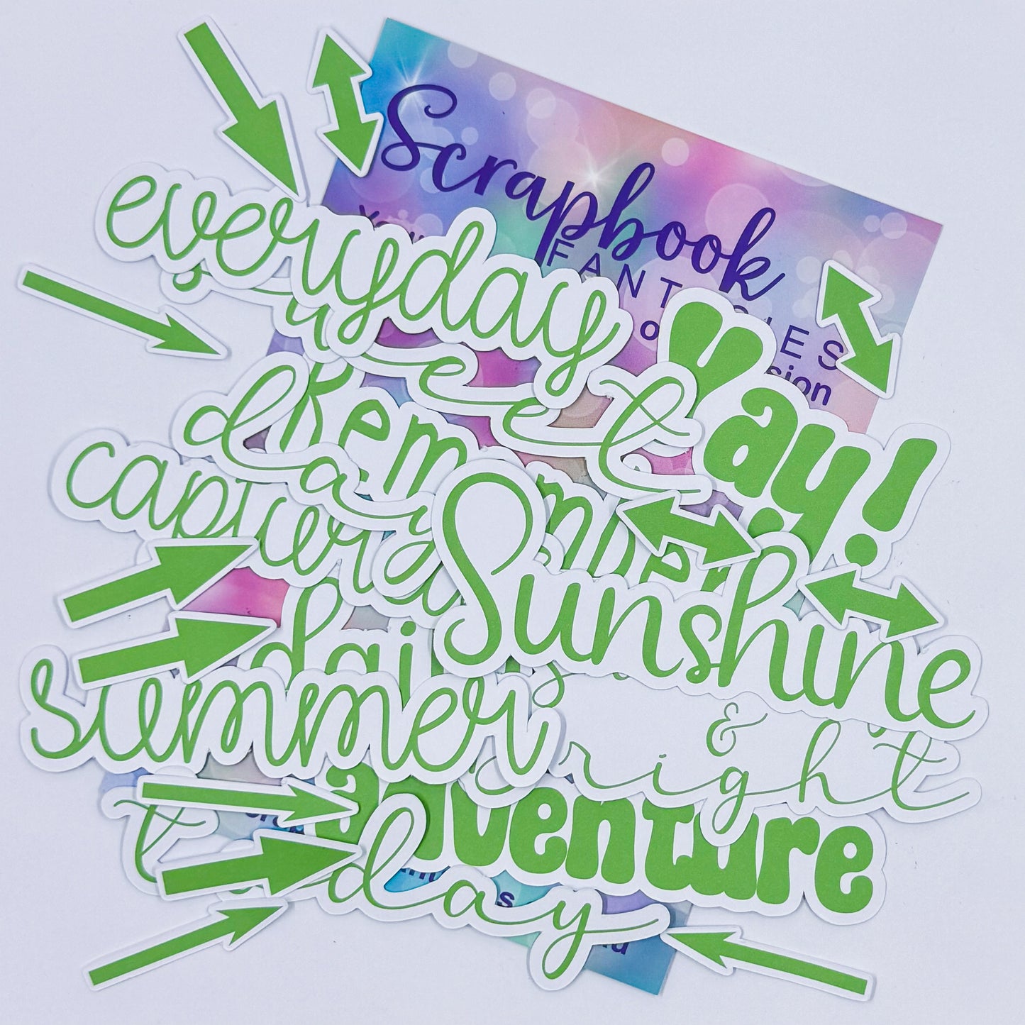 Sunny Days Colour-Cuts - Everyday Words - Green (24 pieces) 20564