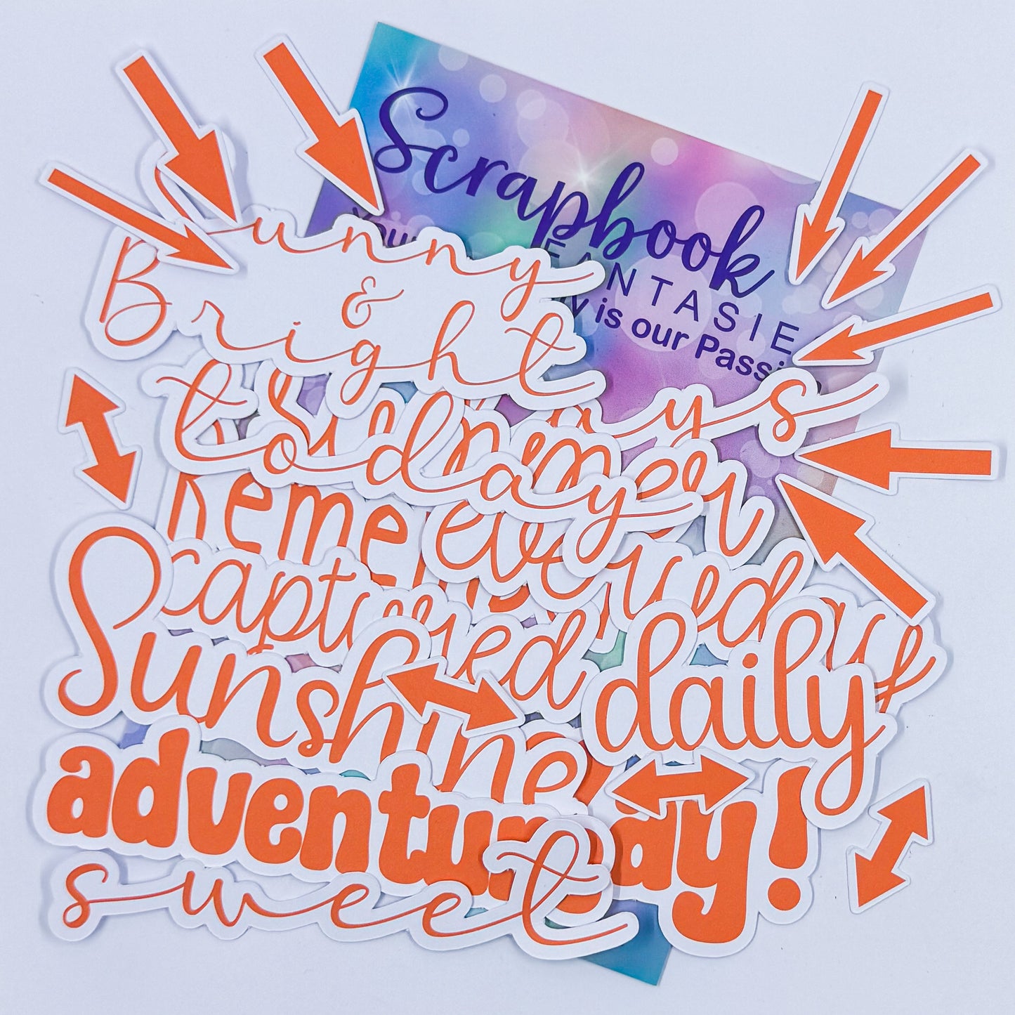 Sunny Days Colour-Cuts - Everyday Words - Orange (24 pieces) 20563