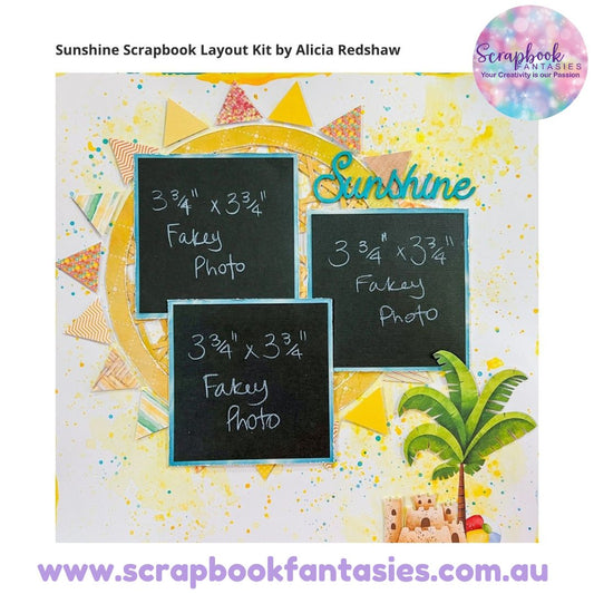 Sunshine Scrapbook Layout Kit by Alicia Redshaw