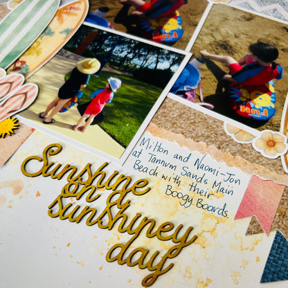 Sunshine on a Sunshiney Day Friday Night Scrap-Along Scrapbook Layout Kit by Alicia Redshaw - 15 May 2026