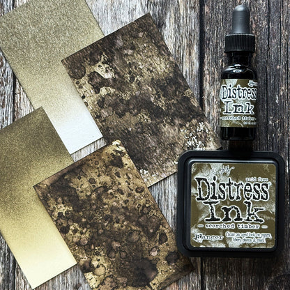 Tim Holtz Scorched Timber Release Distress Ink Reinker (14ml)