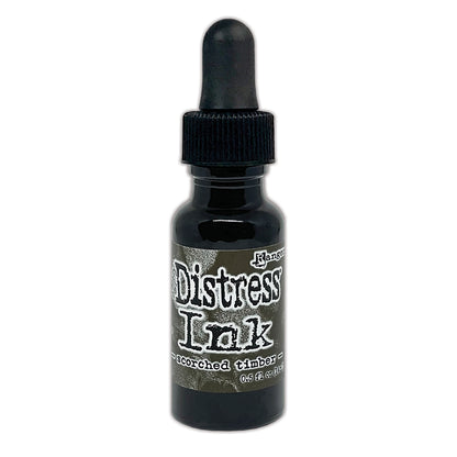 Tim Holtz Scorched Timber Release Distress Ink Reinker (14ml)