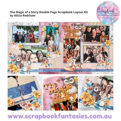 The Magic of a Story Double Page Scrapbook Layout Kit by Alicia Redshaw