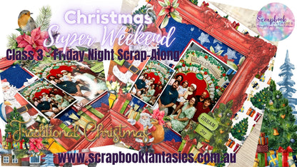 Traditional Christmas Friday Night Scrap-Along Scrapbook Layout Kit by Naomi-Jon - 21 November 2025