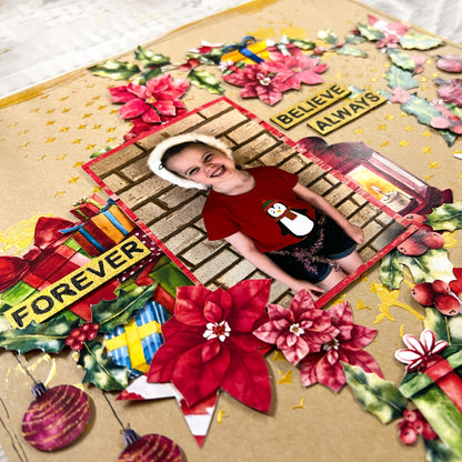 Traditional Christmas Friday Night Scrap-Along Scrapbook Layout Kit by Naomi-Jon Redshaw - 5 December 2025