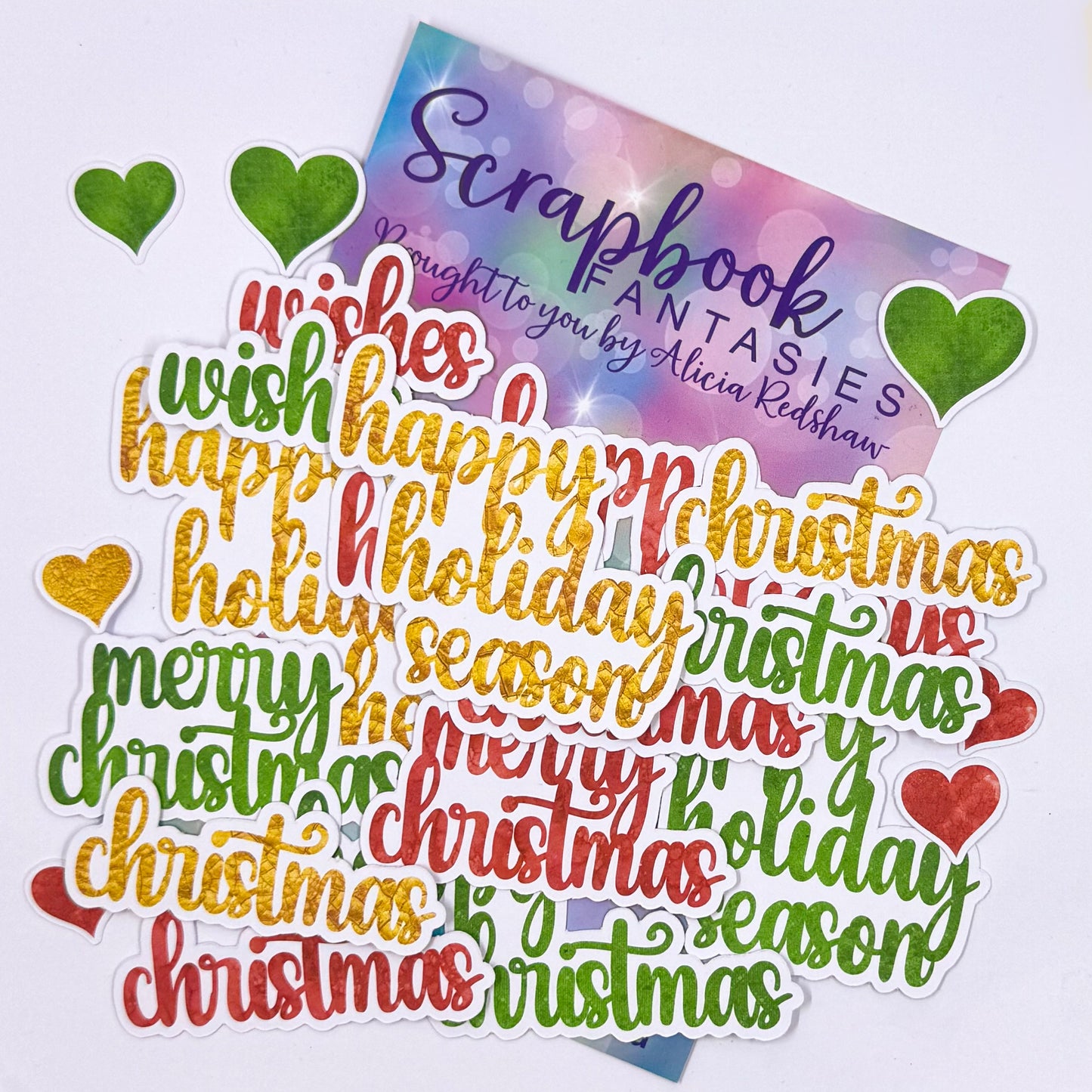 Traditional Christmas Words Colour-Cuts (21 pieces) 20692