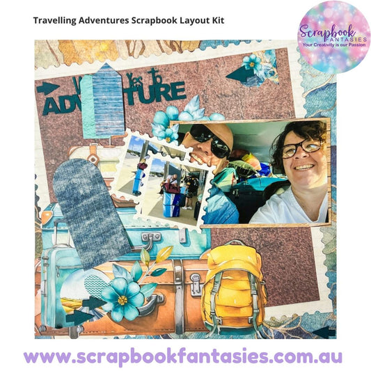 Travelling Adventures Friday Night Scrap-Along Scrapbook Layout Kit by Alicia Redshaw - 27 March 2026