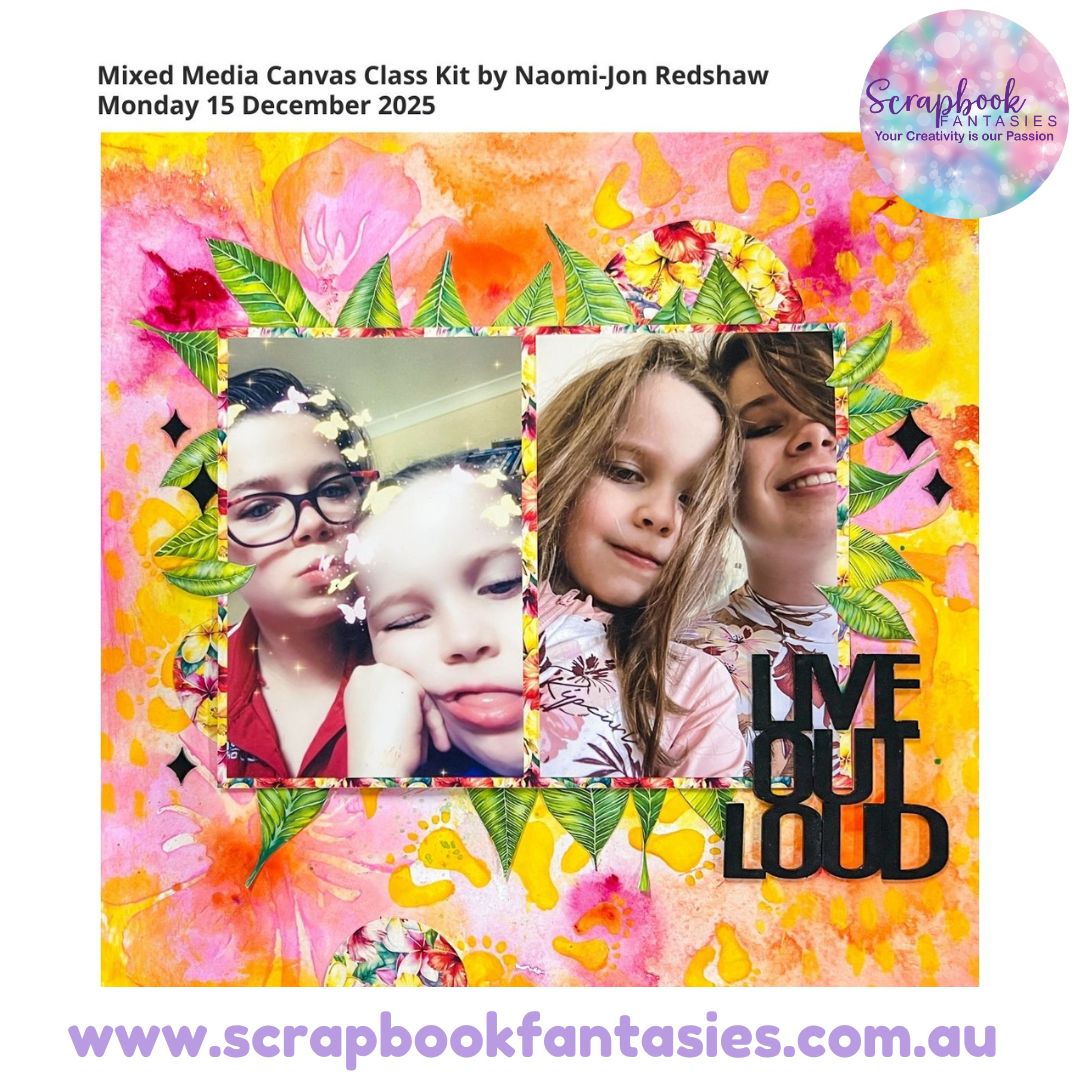 Tropical Sunday Night Scrap-Along Scrapbook Layout Kit by Naomi-Jon Redshaw - 19 December 2025