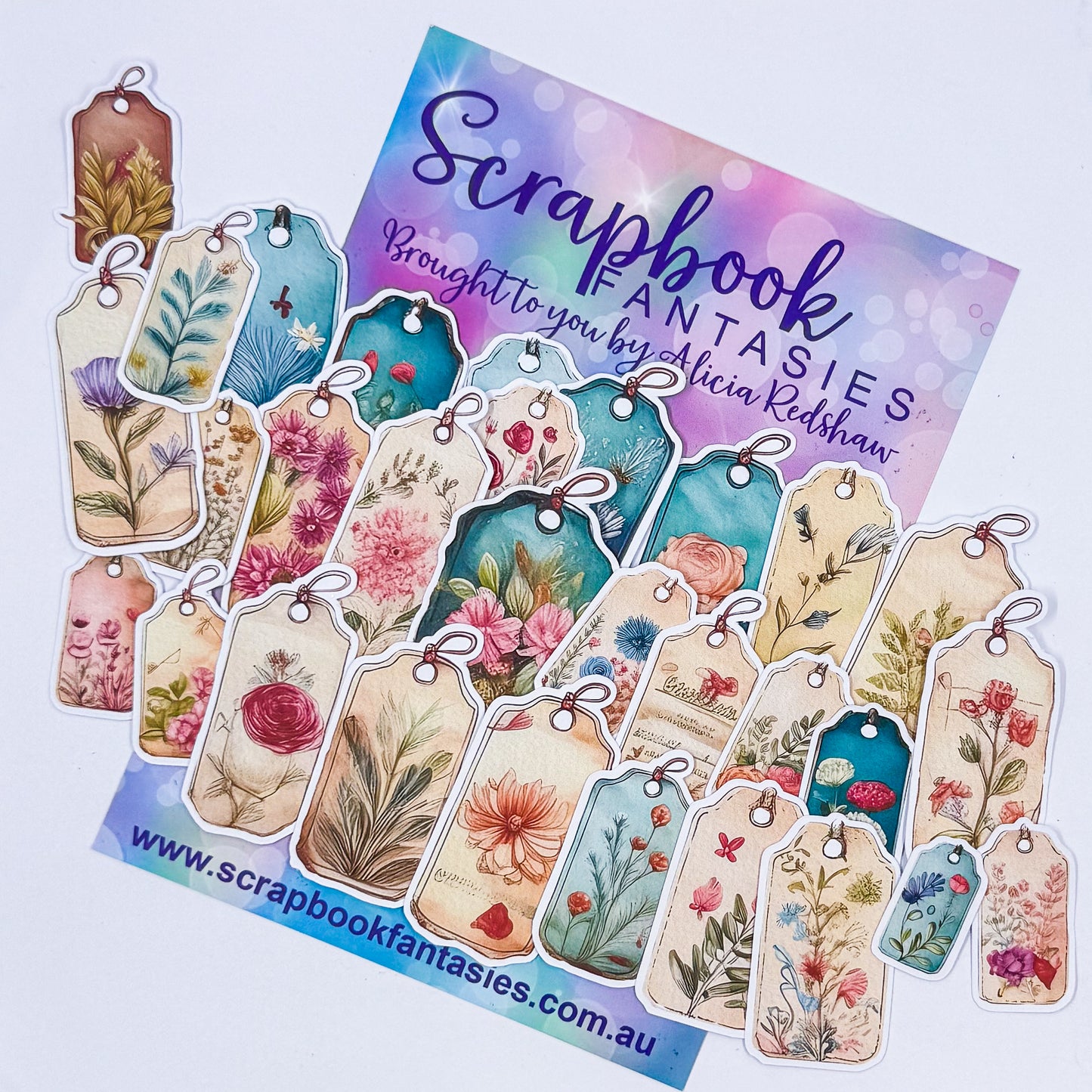 Very Vintage Colour-Cuts - Ephemera Tags (30 pieces) 20774