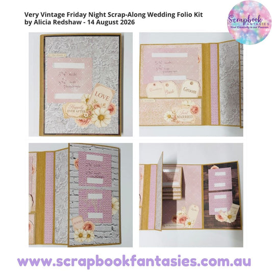Very Vintage Friday Night Scrap-Along Wedding Folio Kit by Alicia Redshaw - 14 August 2026
