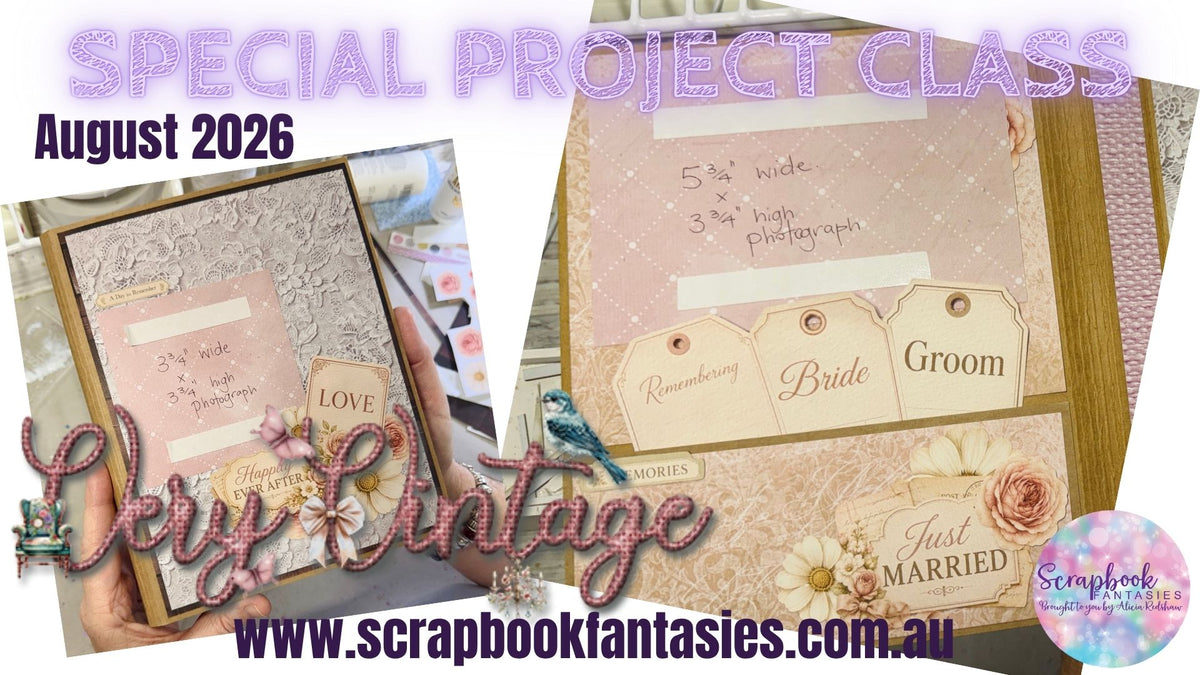 Very Vintage Friday Night Scrap-Along Wedding Folio Kit by Alicia Redshaw - 14 August 2026