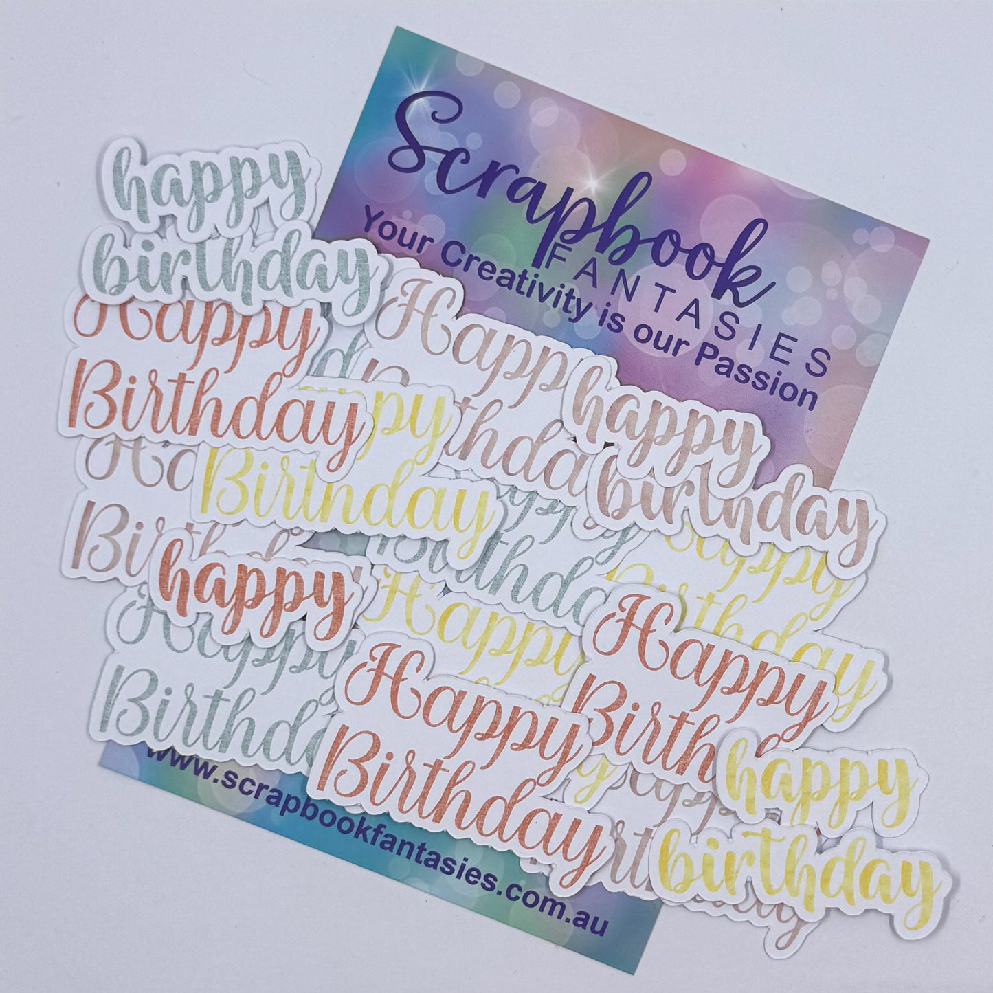Vintage Easter - Happy Birthday Sentiments Colour-Cuts (19 pieces) 20800