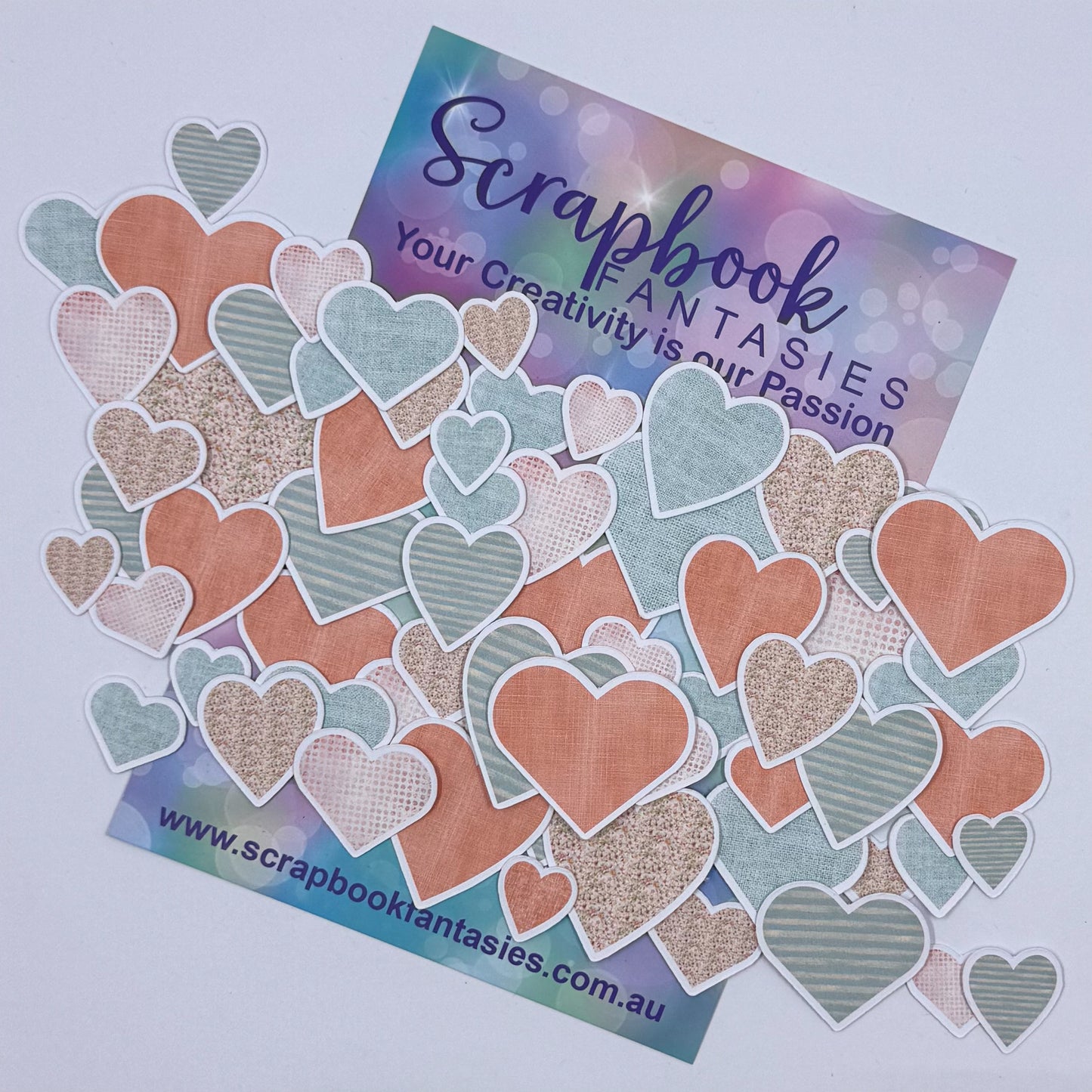 Vintage Easter Colour-Cuts - Lots of Hearts (over 60 pieces) 20799