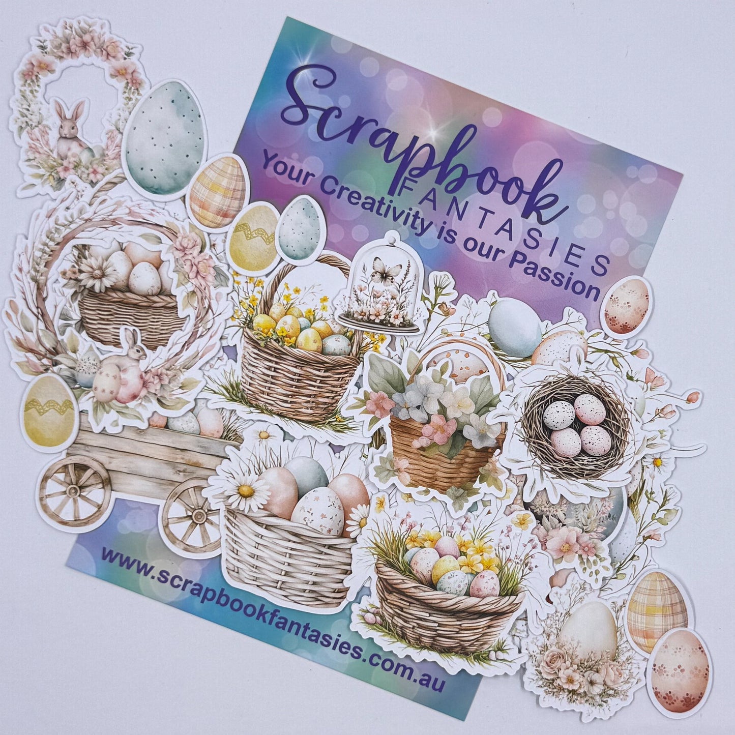 Vintage Easter Colour-Cuts (approx. 19 pieces) 20792