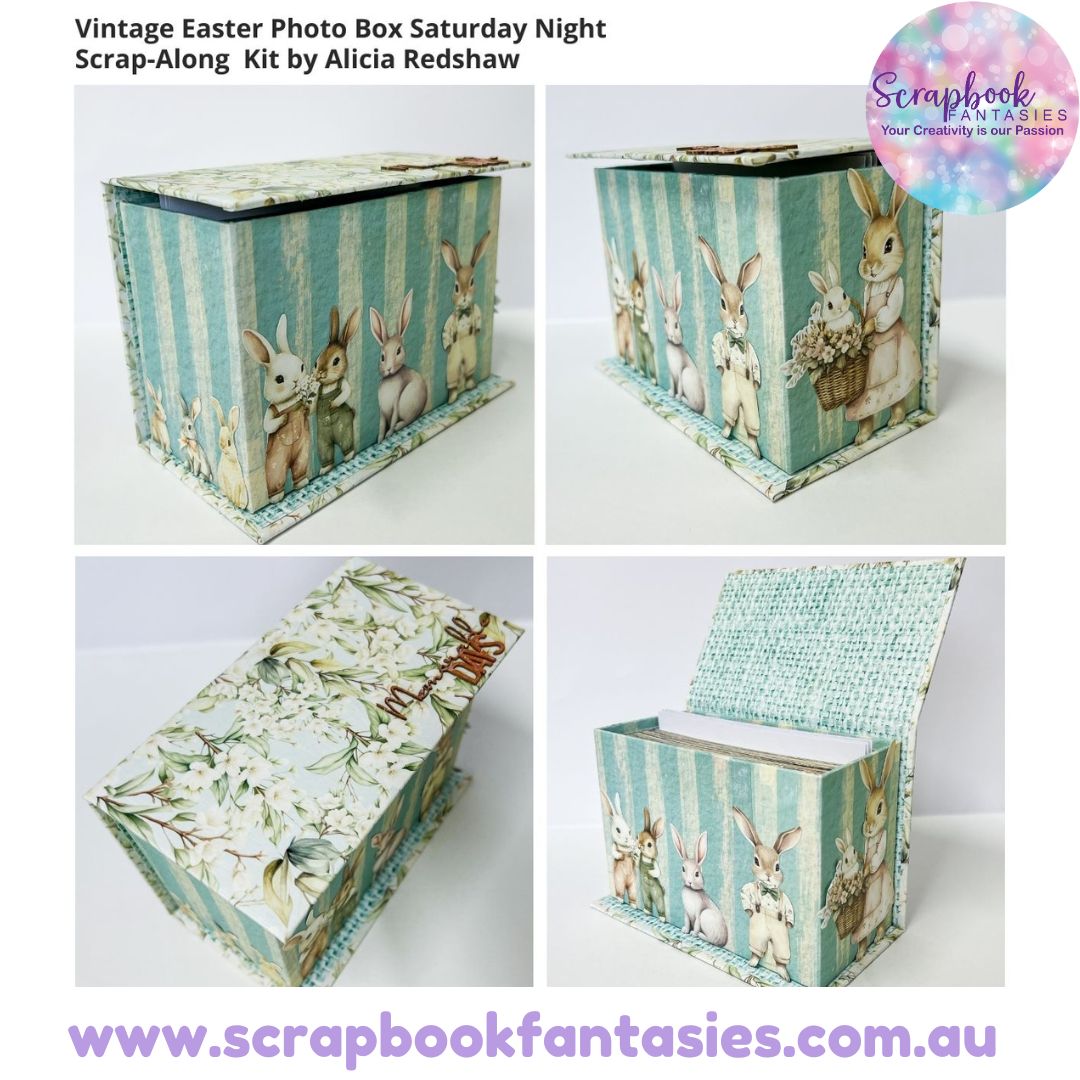 Vintage Easter Photo Box Saturday Night Scrap-Along  Kit by Alicia Redshaw - 14 March 2026
