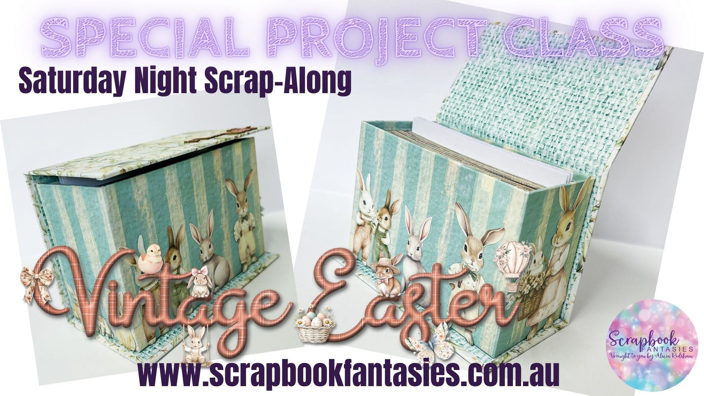 Vintage Easter Photo Box Saturday Night Scrap-Along  Kit by Alicia Redshaw - 14 March 2026