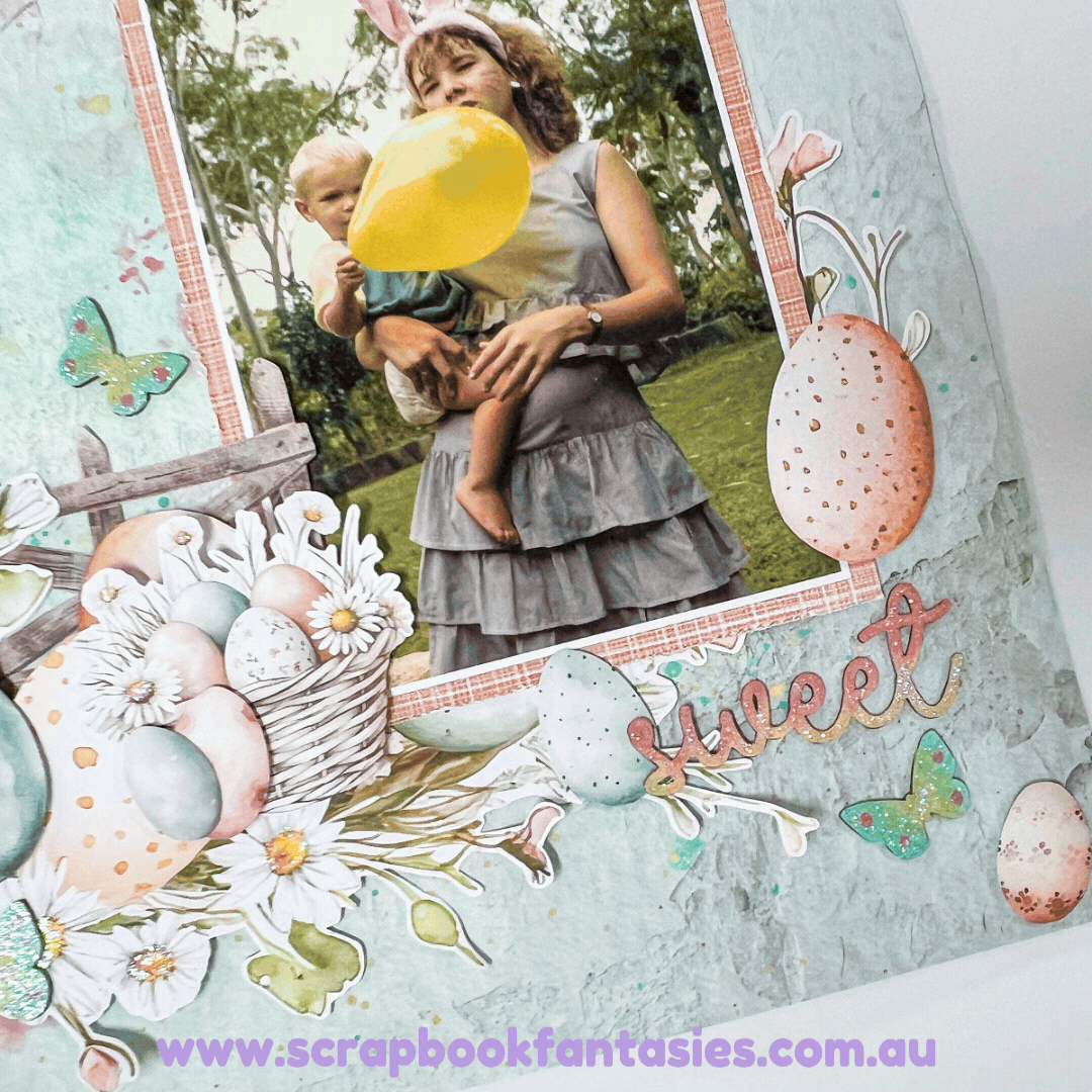 Vintage Easter Sunday Night Scrap-Along Scrapbook Layout Kit by Alicia Redshaw - 15 March 2026