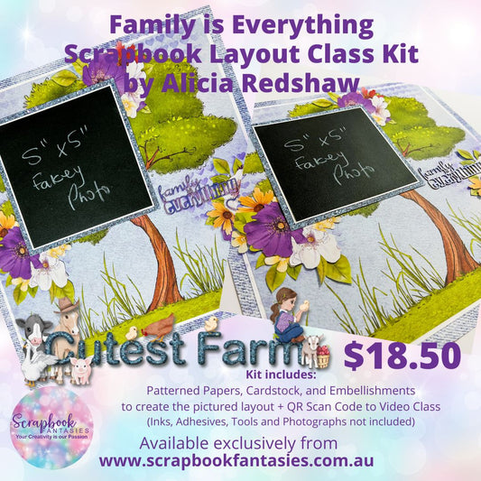 Cutest Farm Family is Everything Scrapbook Layout Kit - GICS #17 - Sunday 16 July 2023