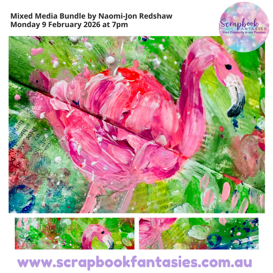 Flamingo Mixed Media Bundle by Naomi-Jon Redshaw - 9 February 2026