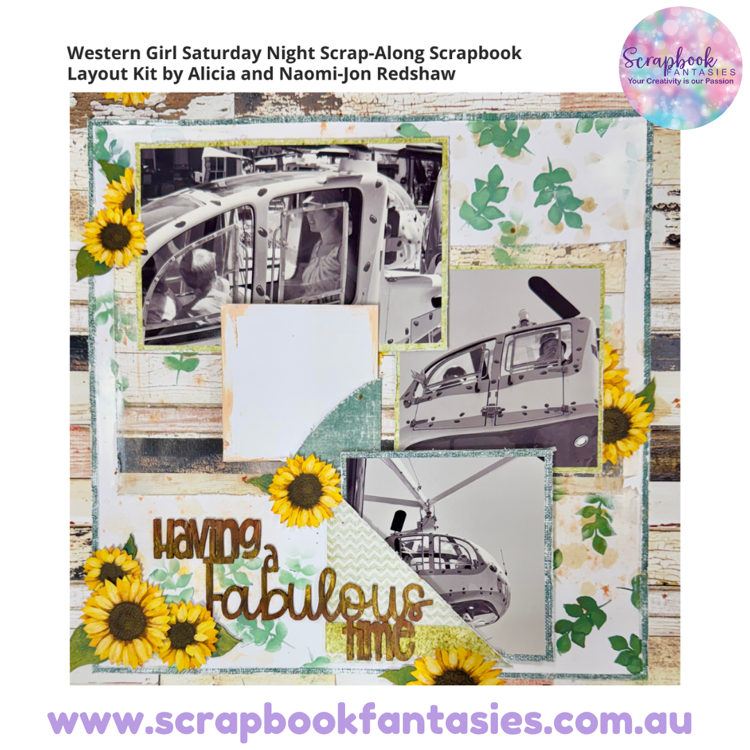Western Girl Saturday Night Scrap-Along Scrapbook Layout Kit by Alicia and Naomi-Jon Redshaw - 24 January 2026