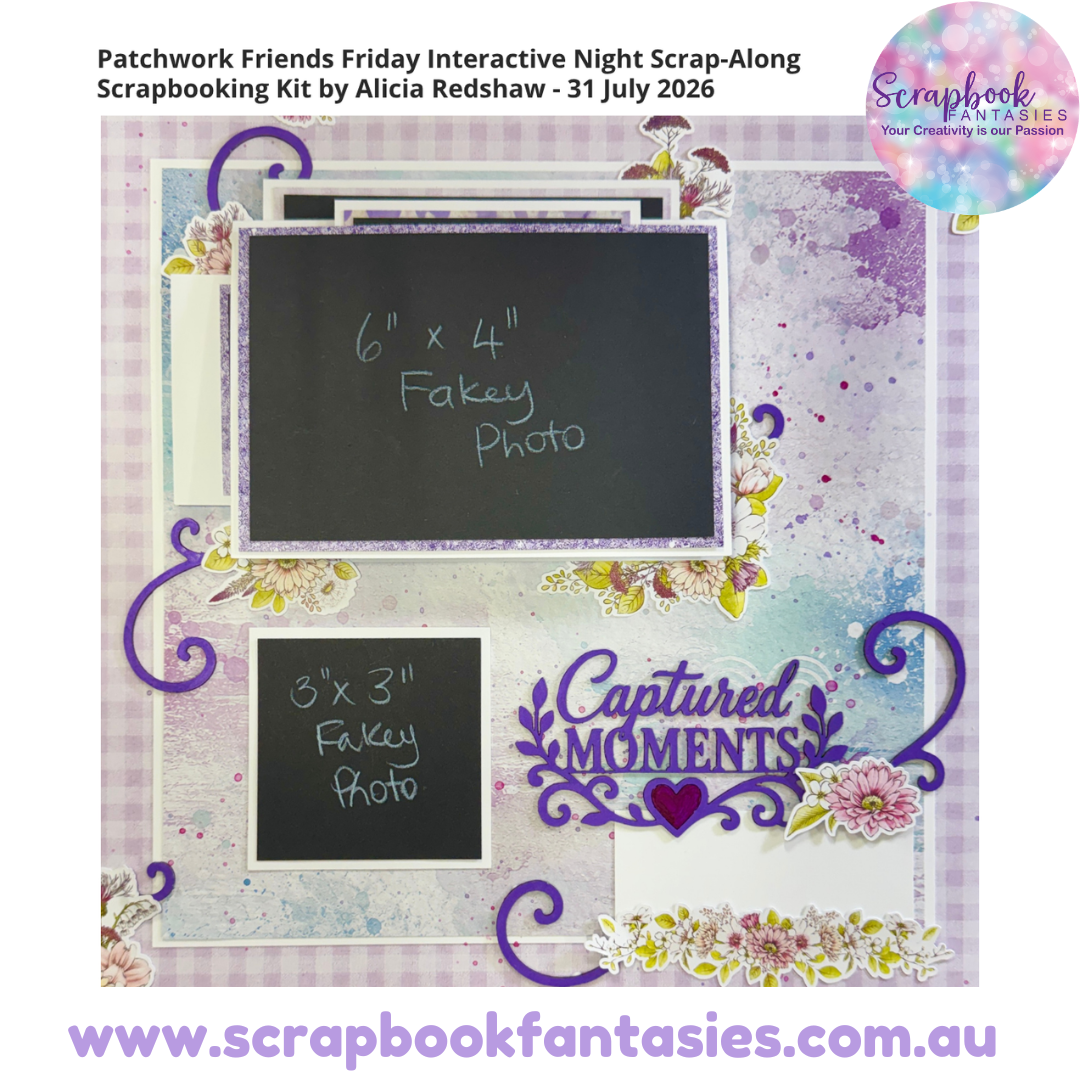 Patchwork Friends Friday Interactive Night Scrap-Along Scrapbooking Kit by Alicia Redshaw - 31 July 2026