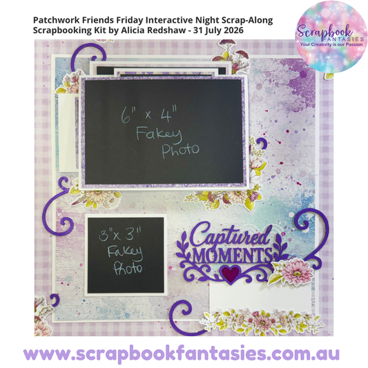 Patchwork Friends Friday Interactive Night Scrap-Along Scrapbooking Kit by Alicia Redshaw - 31 July 2026