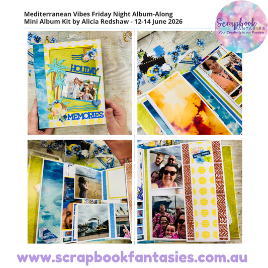 Mediterranean Vibes Friday Night Album-Along Mini Album Kit by Alicia Redshaw - 12-14 June 2026