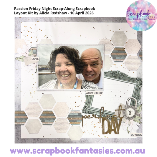 Passion Friday Night Scrap-Along Scrapbook Layout Kit by Alicia Redshaw - 10 April 2026
