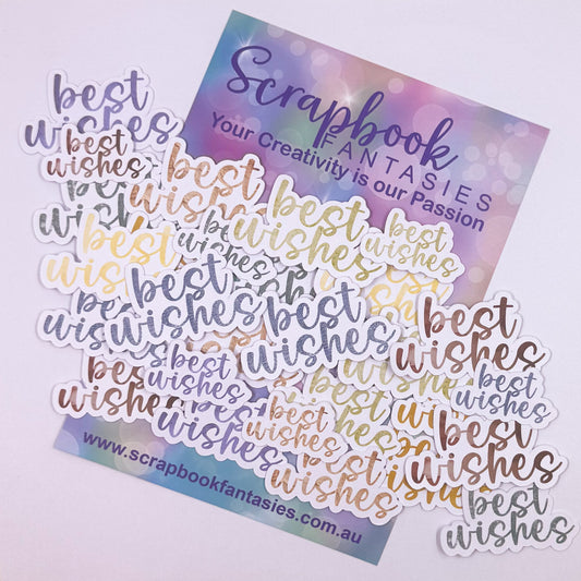 Western Girl Colour-Cuts - Best Wishes Sentiments (29 pieces) 20734