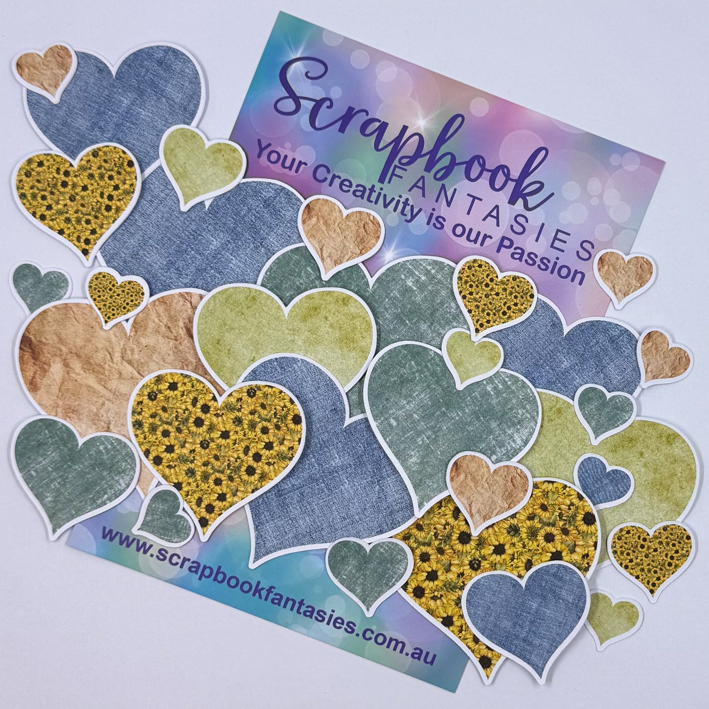 Western Girl Colour-Cuts - Hearts 2 (30 pieces) 20744