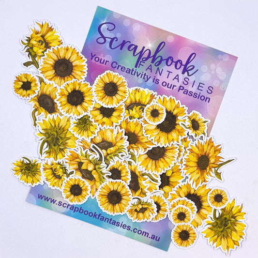 Western Girl Colour-Cuts - Sunflowers (35 pieces) 20718