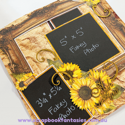 Pre-Order - Western Girl Interactive Sunflower Frame Scrapbook Layout Kit by Alicia Redshaw