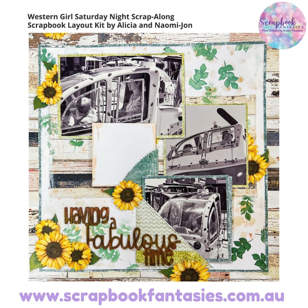 Western Girl Saturday Night Scrap-Along Scrapbook Layout Kit by Alicia and Naomi-Jon Redshaw - 24 January 2026