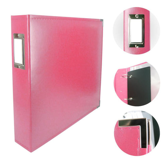 Couture Creations Classic Superior Italian Style Faux Leather Album Strawberry Pink CO728147