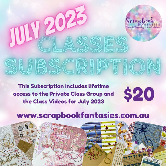 Class Group Subscription - July 2023 (eight classes - four scrapbooking and four cardmaking)