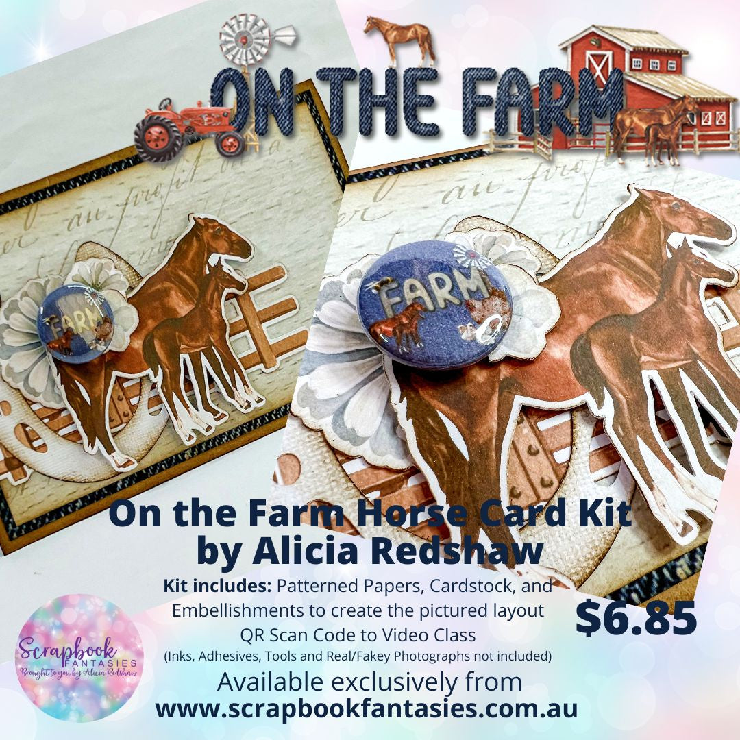 On the Farm Horse Cardmaking Class Kit - GICS #16 - Thursday 26 January 2023