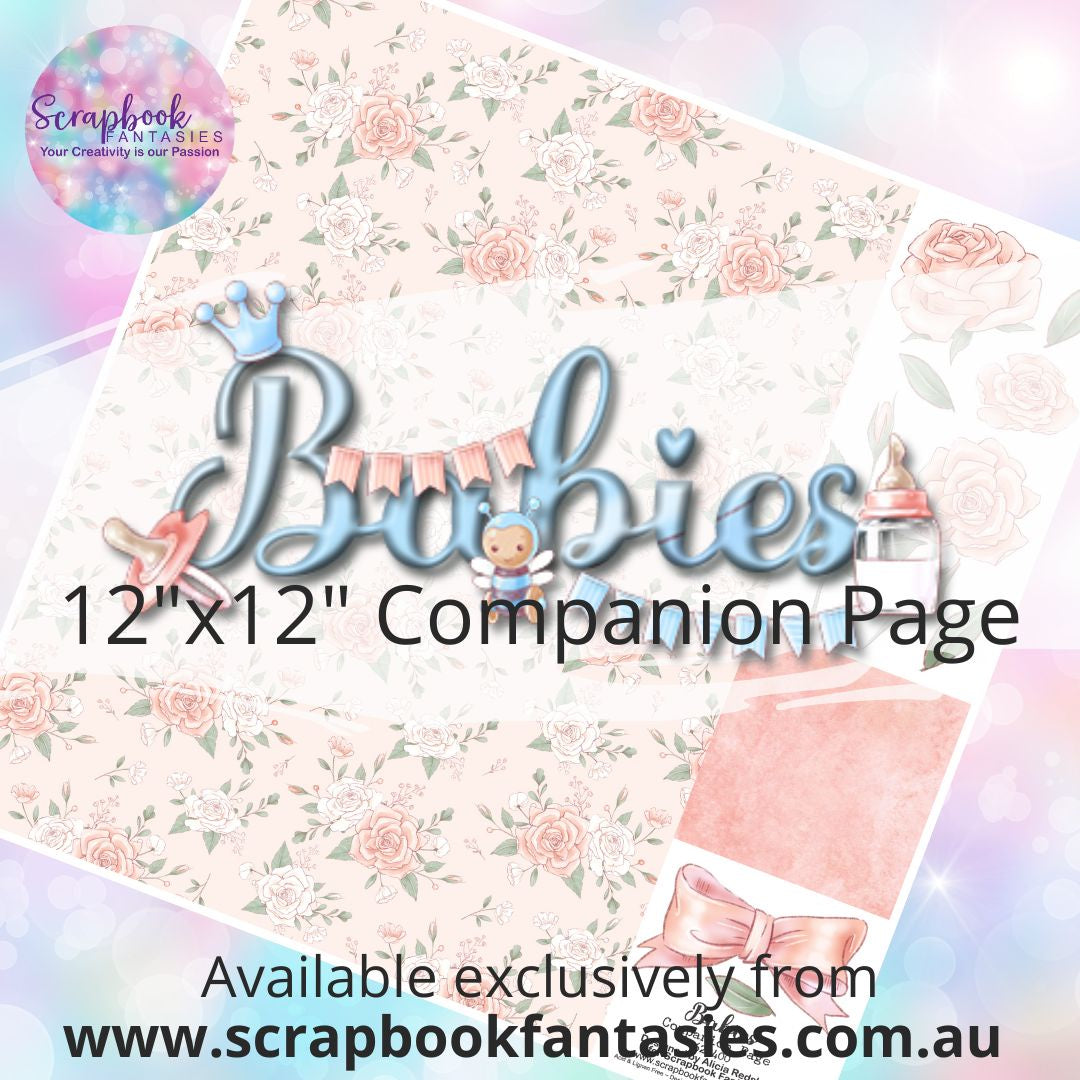 Babies 12"x12" Single-sided Companion Page - Pink Floral 622400