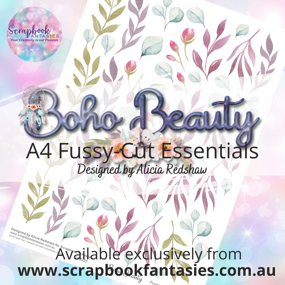 Boho Beauty A4 Colour Fussy-Cut Essentials - Leaves 1 327427