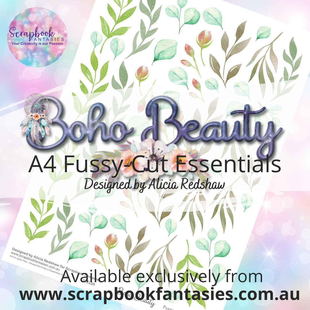 Boho Beauty A4 Colour Fussy-Cut Essentials - Leaves 2 327428